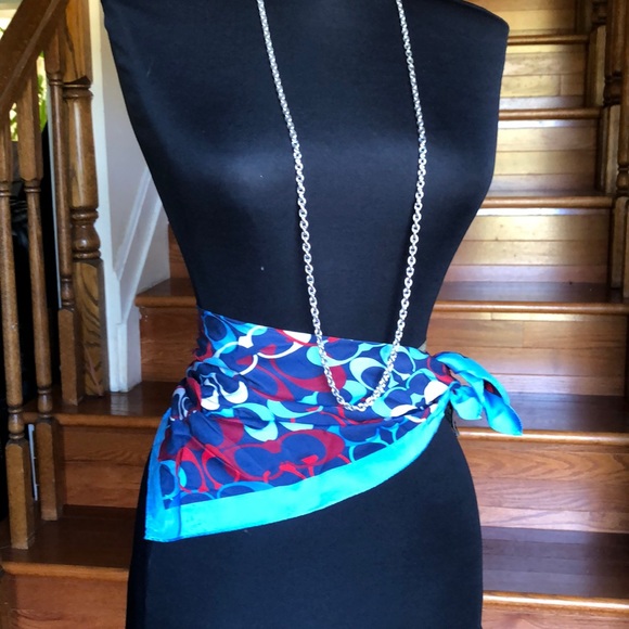 Coach Silk Scarf - Picture 1 of 7
